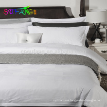 2018 hotel linen/Wholesale custom plain white queen size bed linen set 100% cotton hotel bedding